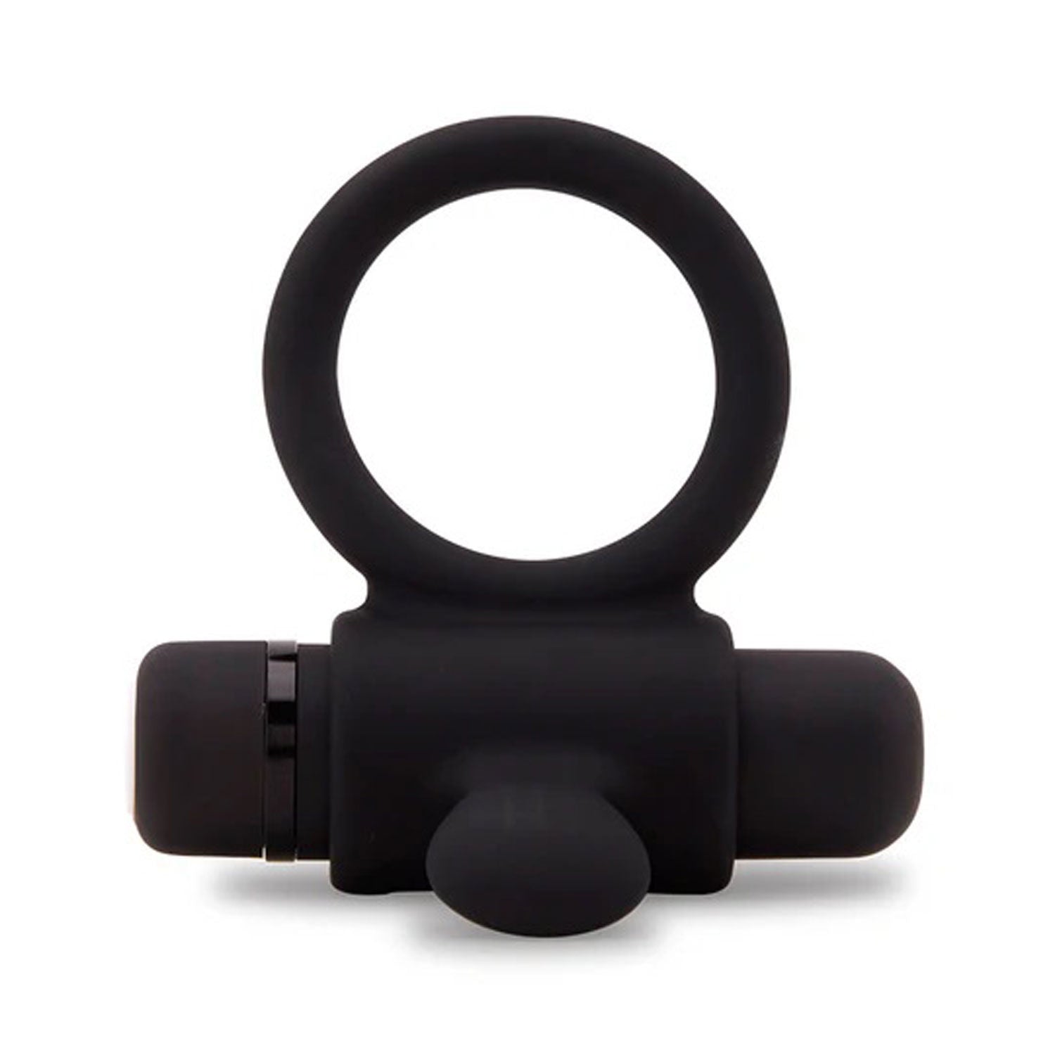 Nu Sensuelle Silicone Bullet Ring Black for Adult Intimacy Cock Rings Vibrating