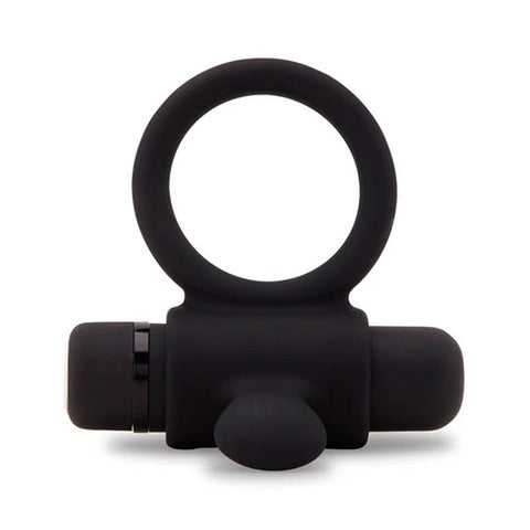 Nu Sensuelle Silicone Bullet Ring Black for Adult Intimacy Cock Rings Vibrating