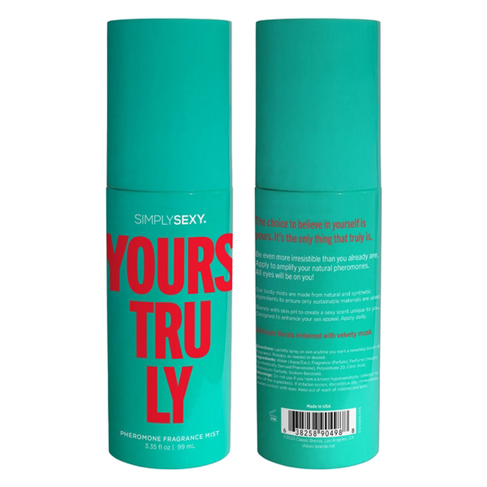 Yours Truly Pheromone Body Mist 3.35 Oz Floral Musk Scent Default Title Perfume Spray