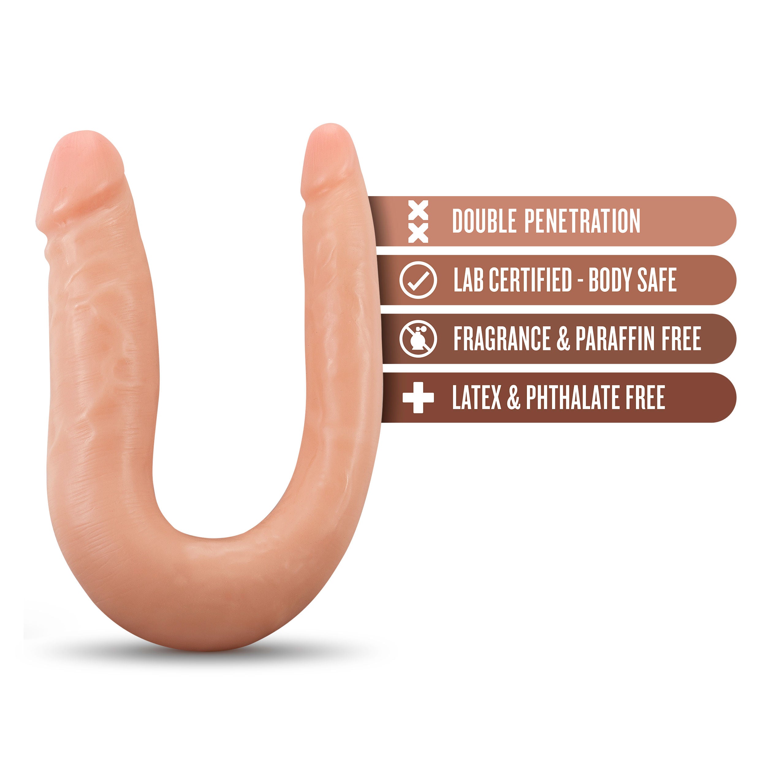 Dr. Skin Mini Double Dong (Vanilla) – Soft Double Penetration Toy Double Dongs