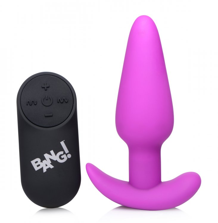 Remote Control 21x Silicone Butt Plug Vibrator Pink Toy > Anal Range > Vibrating Butt Plugs