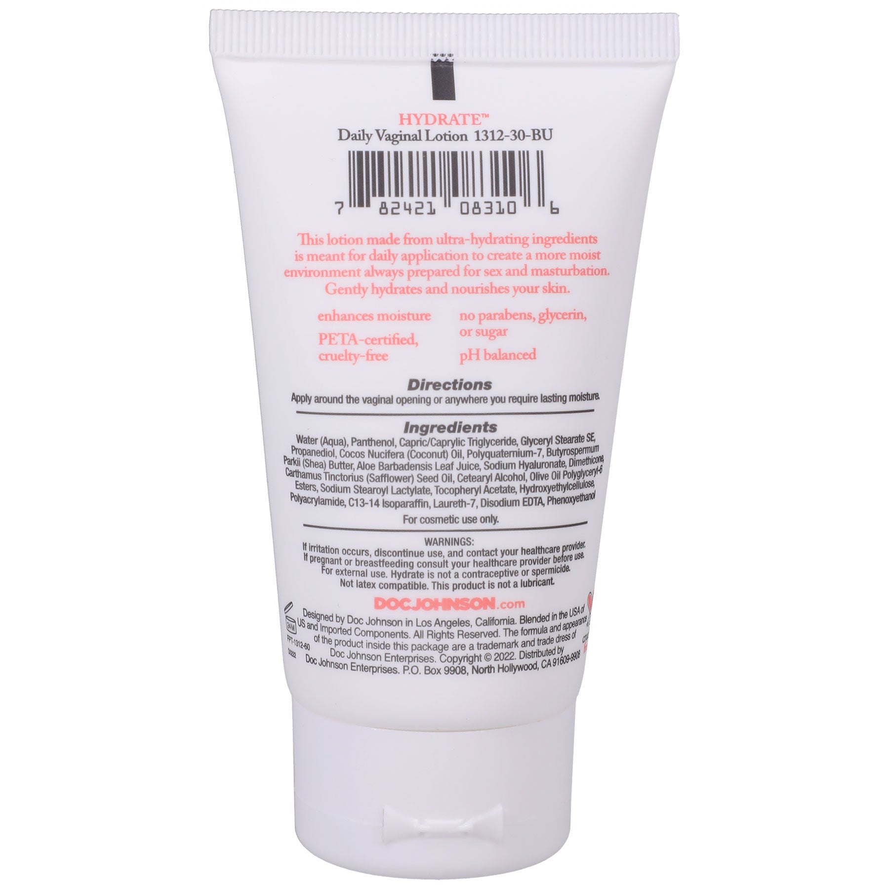 Doc Johnson Intimate Enhancements Daily Hydrating Vaginal Lotion 2oz Enhancers Female