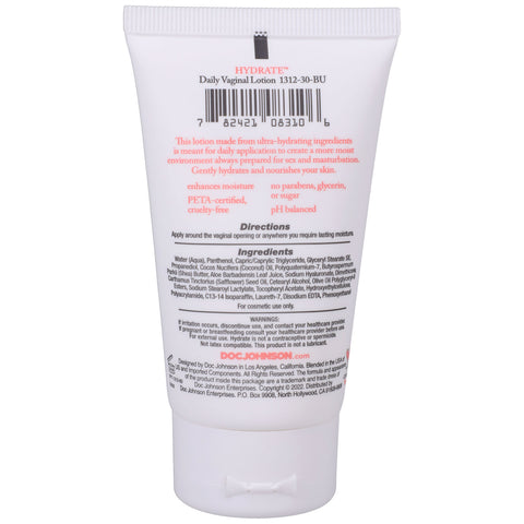 Doc Johnson Intimate Enhancements Daily Hydrating Vaginal Lotion 2oz Enhancers Female