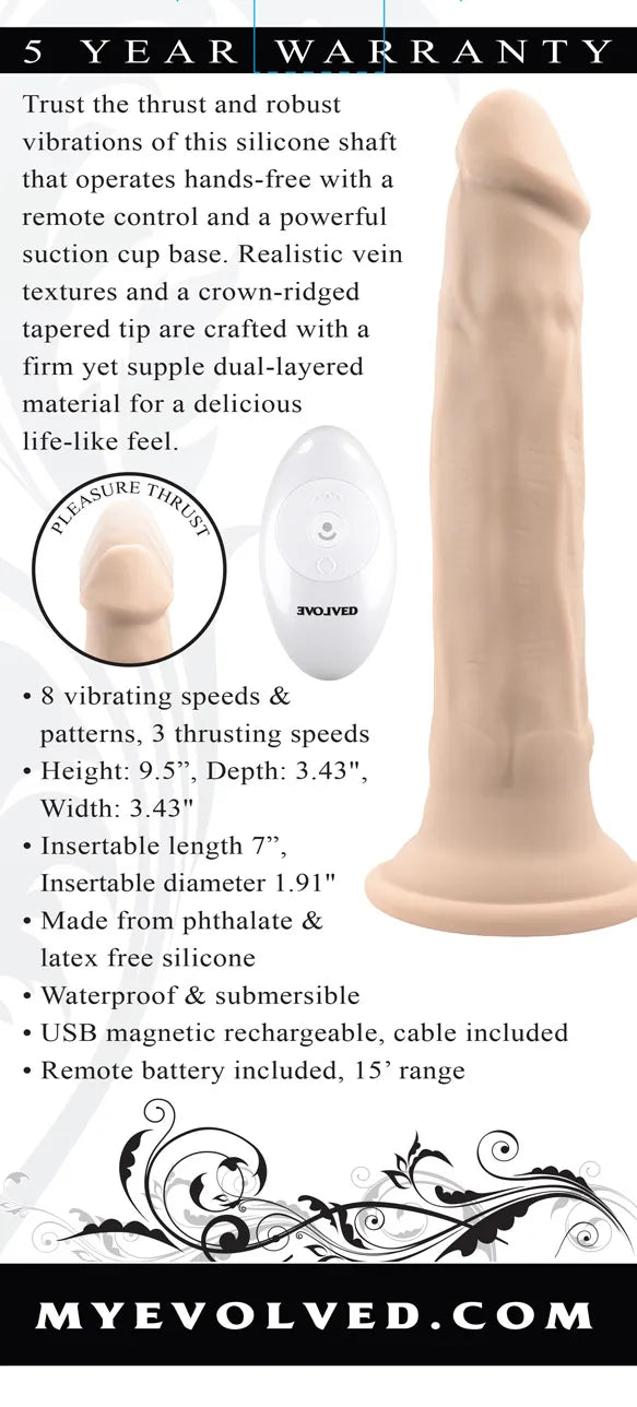 In Thrust We Trust Light – Remote-Controlled Silicone Shaft Vibrator Default Title > Dildos > Thrusting Dildos