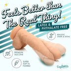 7 Inch Silicone Dildo with Realistic Head and Balls Light > Dildos > Realistic Dildos