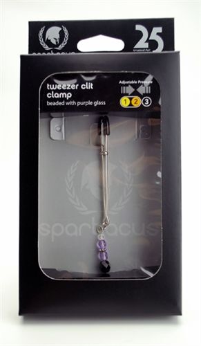 Adjustable Clit Clamp with Elegant Purple Beads for Intimacy Purple Nipple Clamps
