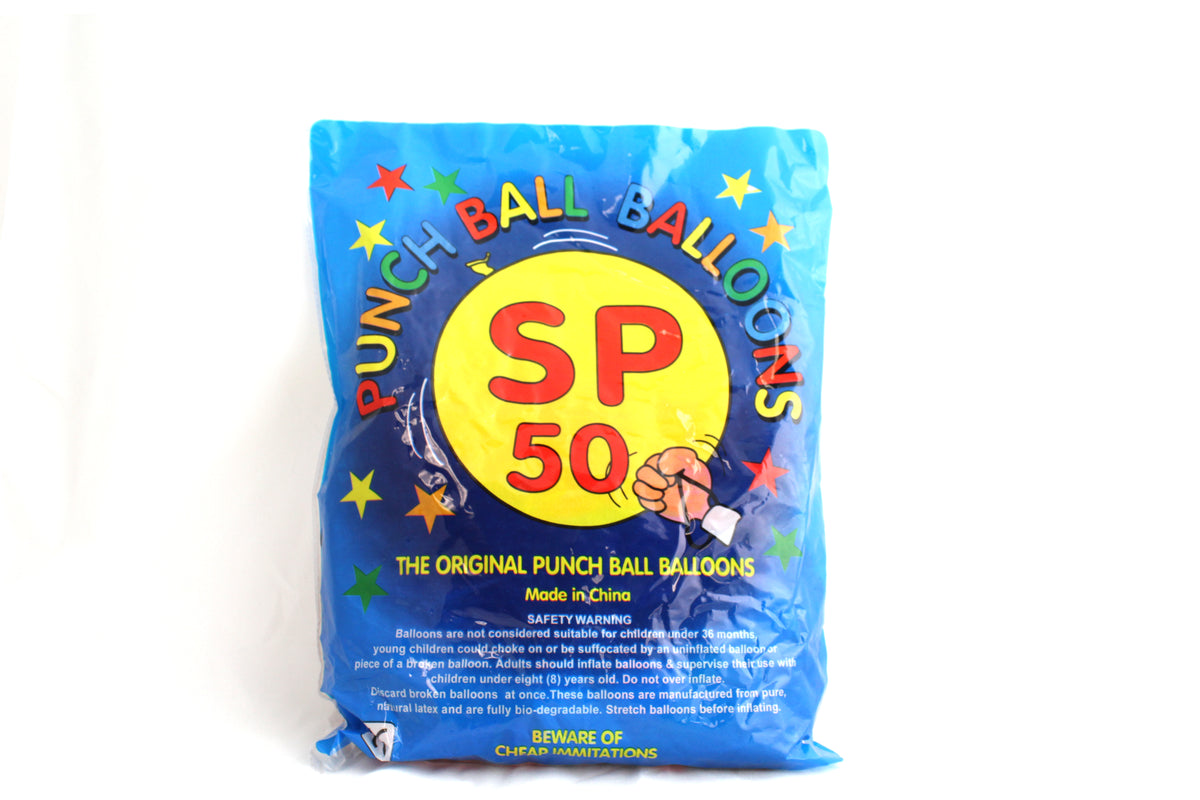 50 Pack Colorful Punch Ball Balloons - Biodegradable Multi > Novelties > Party Supplies