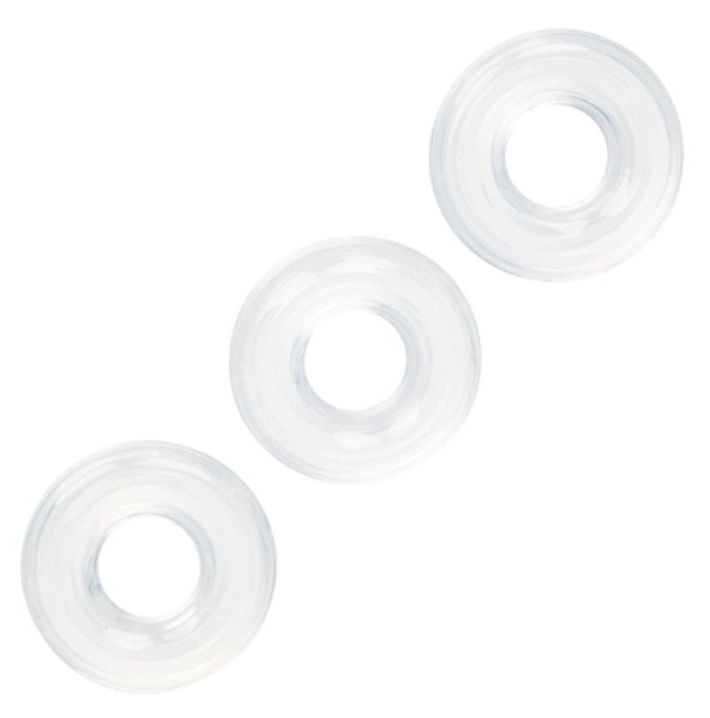 CalExotics Set of 3 Silicone Stacker Rings – Customizable Fit and Comfort