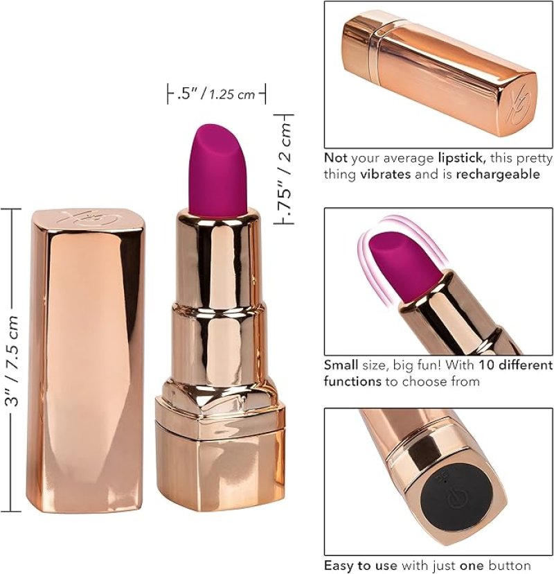 Hide and Play Lipstick Mini Massager Vibrator Purple Waterproof Rechargeable > Vibrators > Mini Vibrators