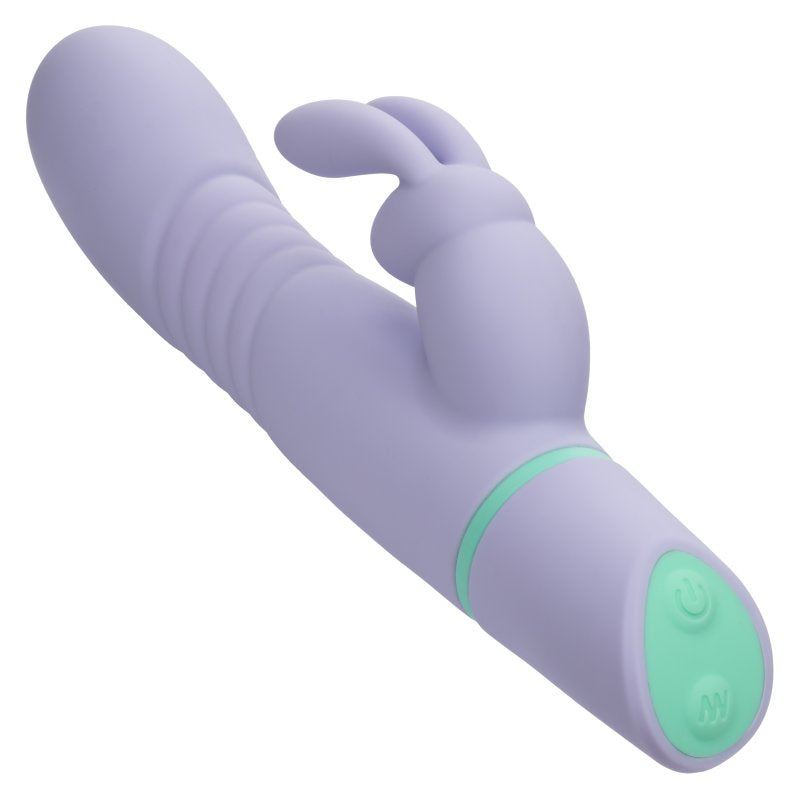 Love Bunny Thrusting Bunny Purple 7.5 Inch Dual Stimulator Vibrator