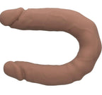 Silicone Studs Bend and Hold Dual Dong (Brown) – Premium Silicone 16 Inch Dong