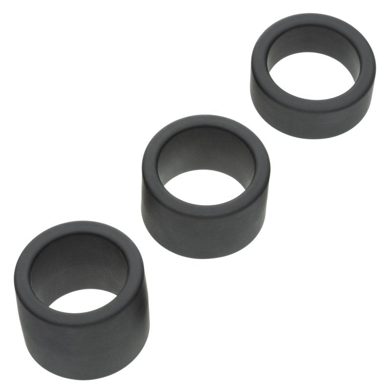 Alpha Stamina Set Black 3 Pack Liquid Silicone Ring > Cock Ring > Sets