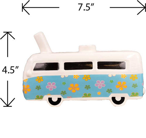 Retro Vintage Bus Smoking Pipe with Hippie Flower Design Gag Gifts & Novelties