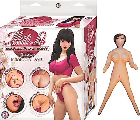 Mai Li Life-Size Inflatable Asian Love Doll for Adults Beige DOLLS