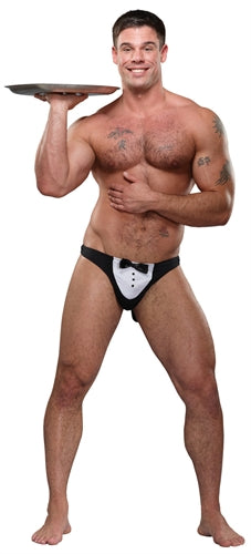 MaitreD Thong Novelty Men’s Lingerie with Tuxedo Design Black One Size > Clothes > Costumes > Mens