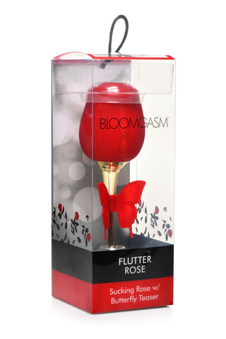 Bloomgasm Flutter Rose Clitoral Stimulator with Butterfly Teaser