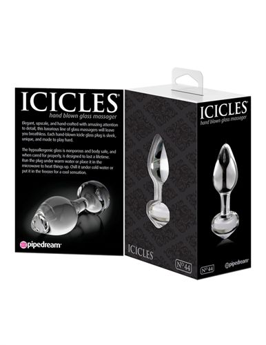 Icicles No 44 (Clear) – Luxury Glass Butt Plug GLASS TOYS