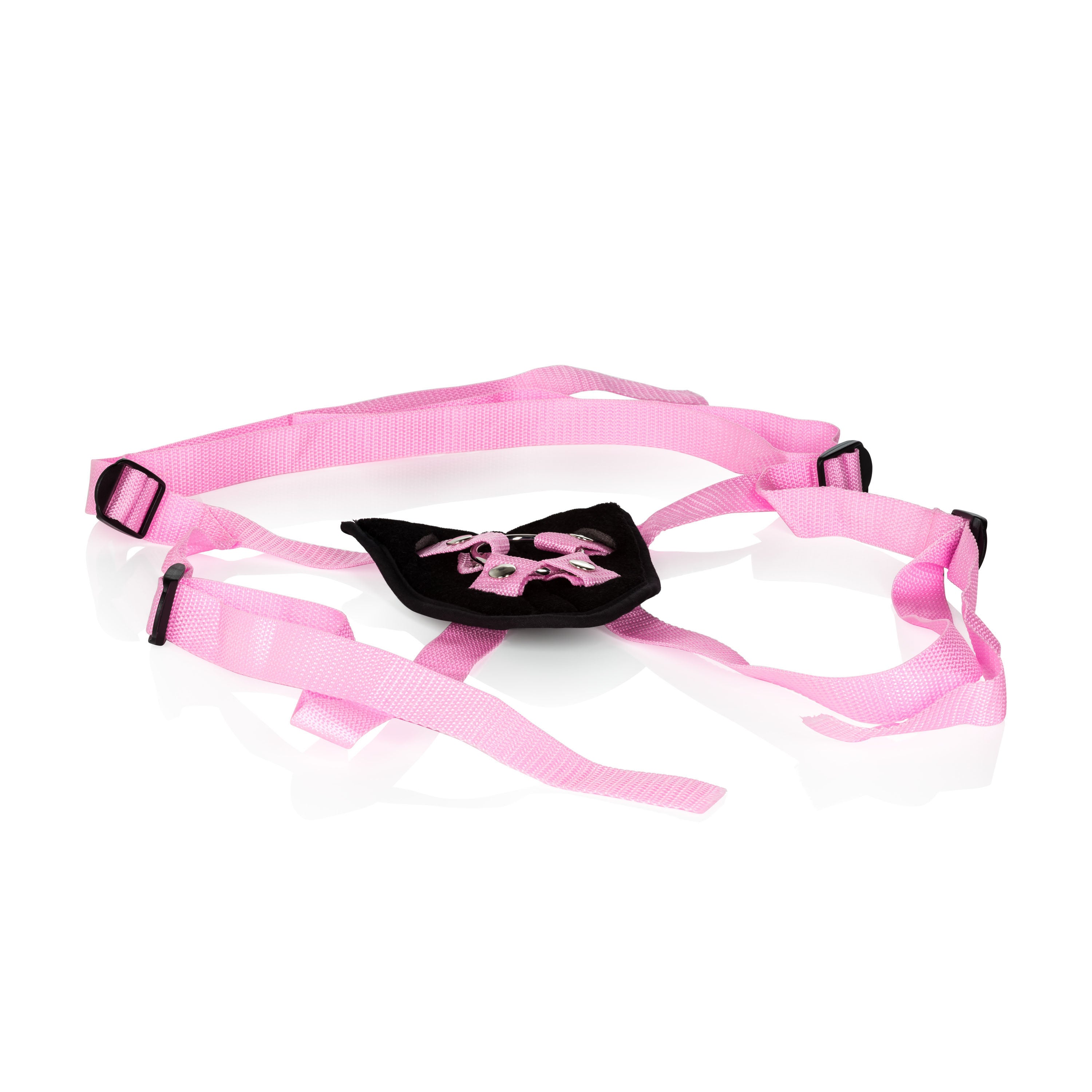 Shanes World Pink Plush Harness with Adjustable Straps and Dong Harnesses & Strap-Ons