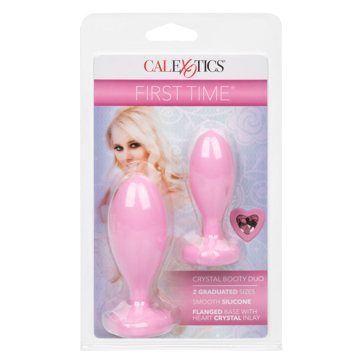 First Time Crystal Booty Duo (Heart-Shaped Crystals) – Decorative Butt Plugs > Anal Range > Butt Plug Kits