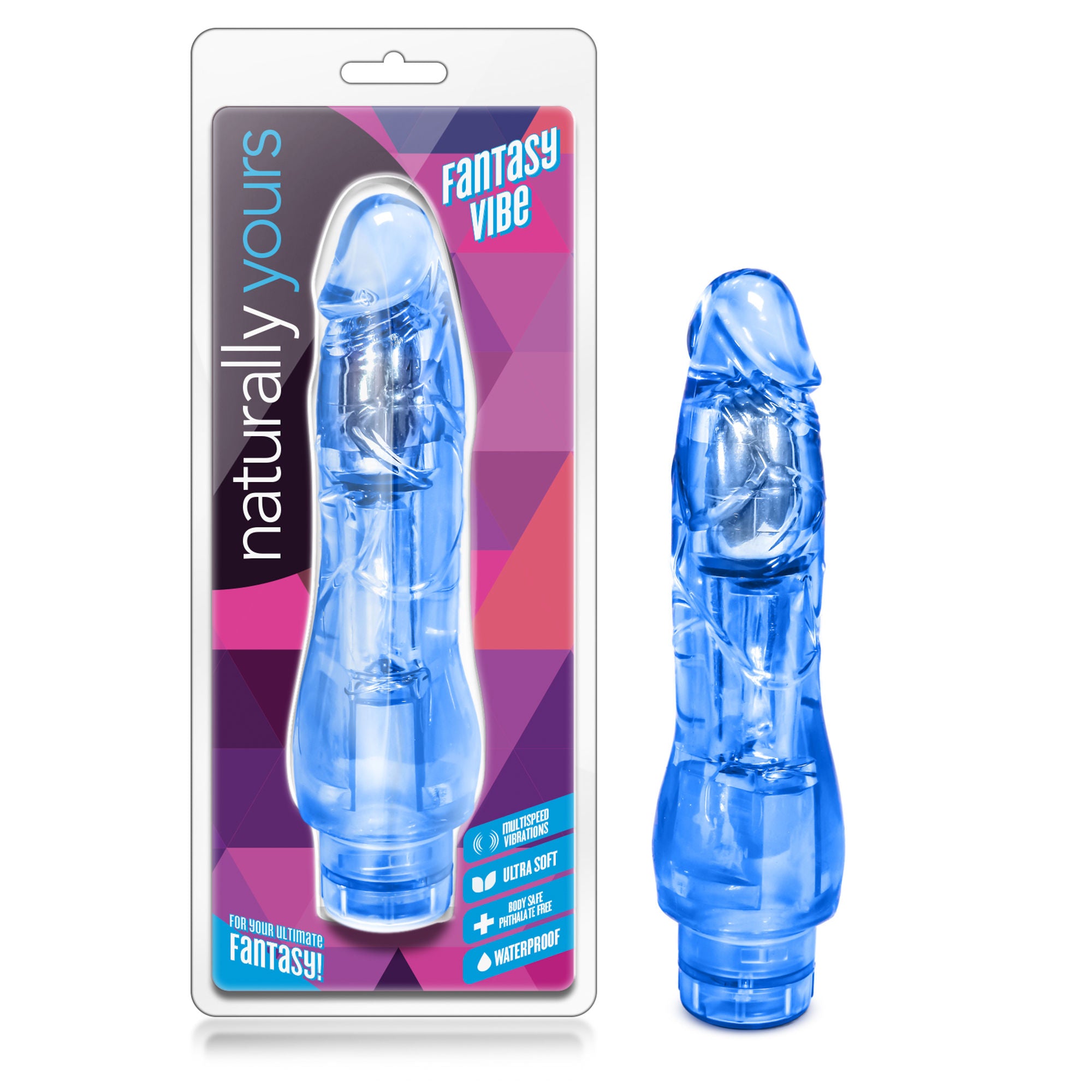 Fantasy Vibe Blue Bendable Vibrator for Intense Pleasure Blue BULLETS