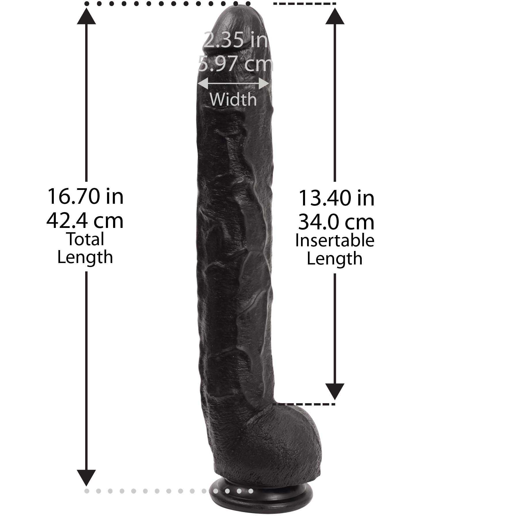 Dildos and Dongs Dick Rambone Cock Black Large Size Black DONGS