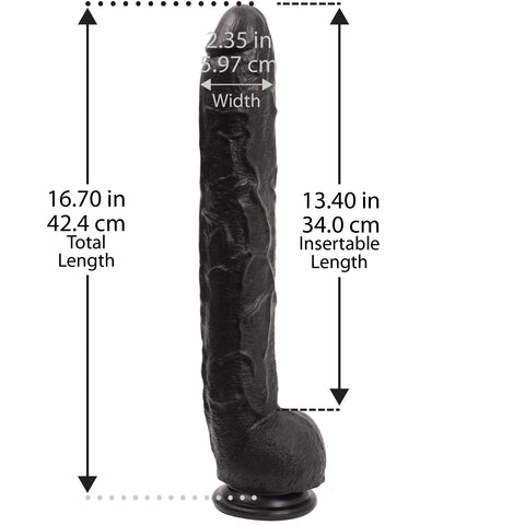 Dildos and Dongs Dick Rambone Cock Black Large Size Black DONGS
