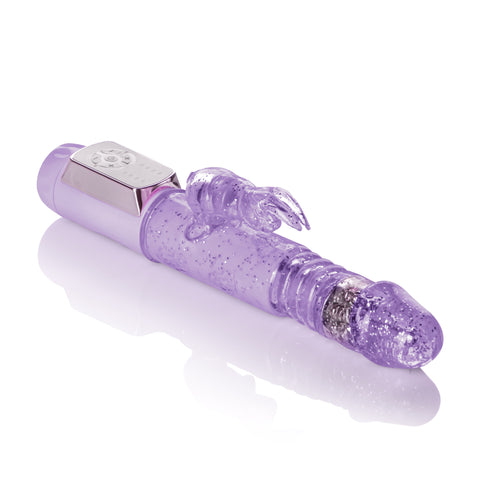Petite Thrusting Jack Rabbit Vibrator with Rotating Beads Purple VIBRATORS-RABBIT