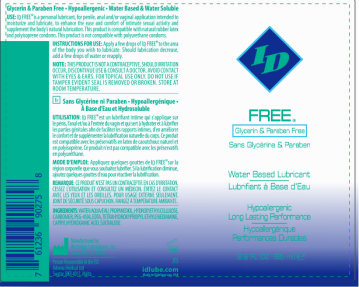 ID Free Hypoallergenic Waterbased Lubricant 65ml for Sensitive Skin Water Based Lube