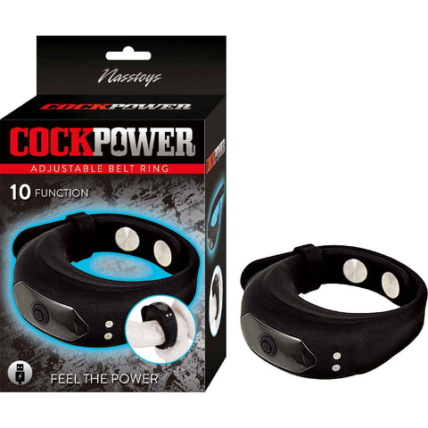 Cock Power Adjustable USB Rechargeable Black Cock Ring Cock Rings Vibrating