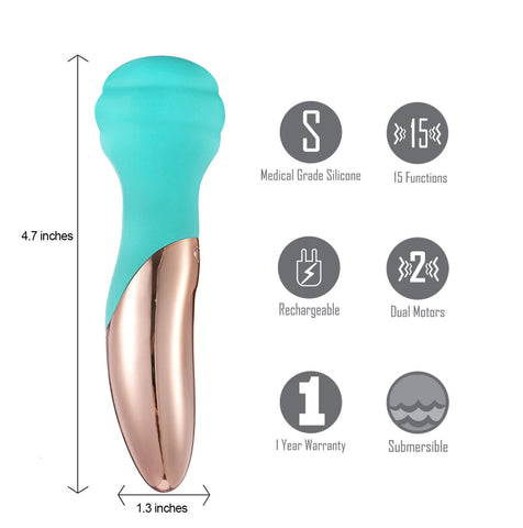 Kali Rechargeable Wireless Dual Motor Mini Wand Massager Default Title Electric Massager