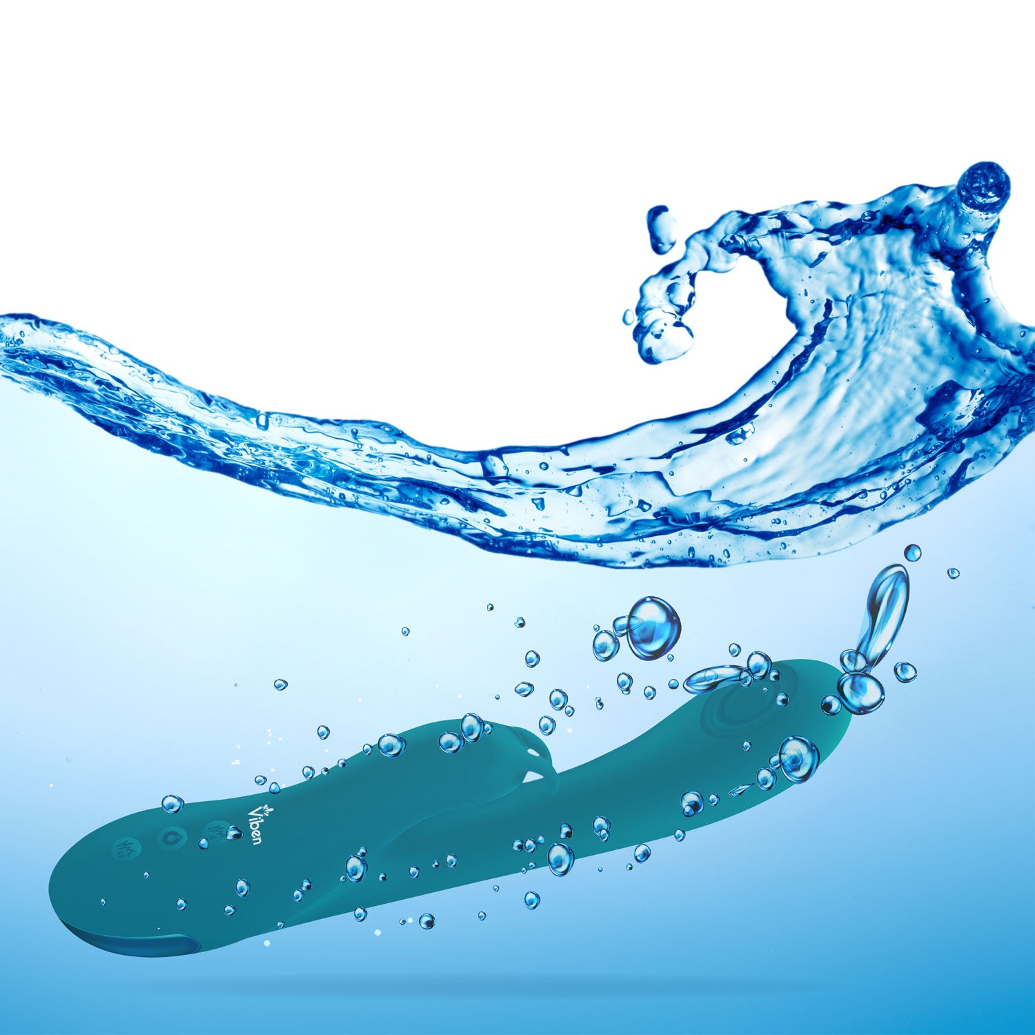 Viben Razzle Rechargeable Thumping Rabbit Ocean VIBRATORS-RABBIT
