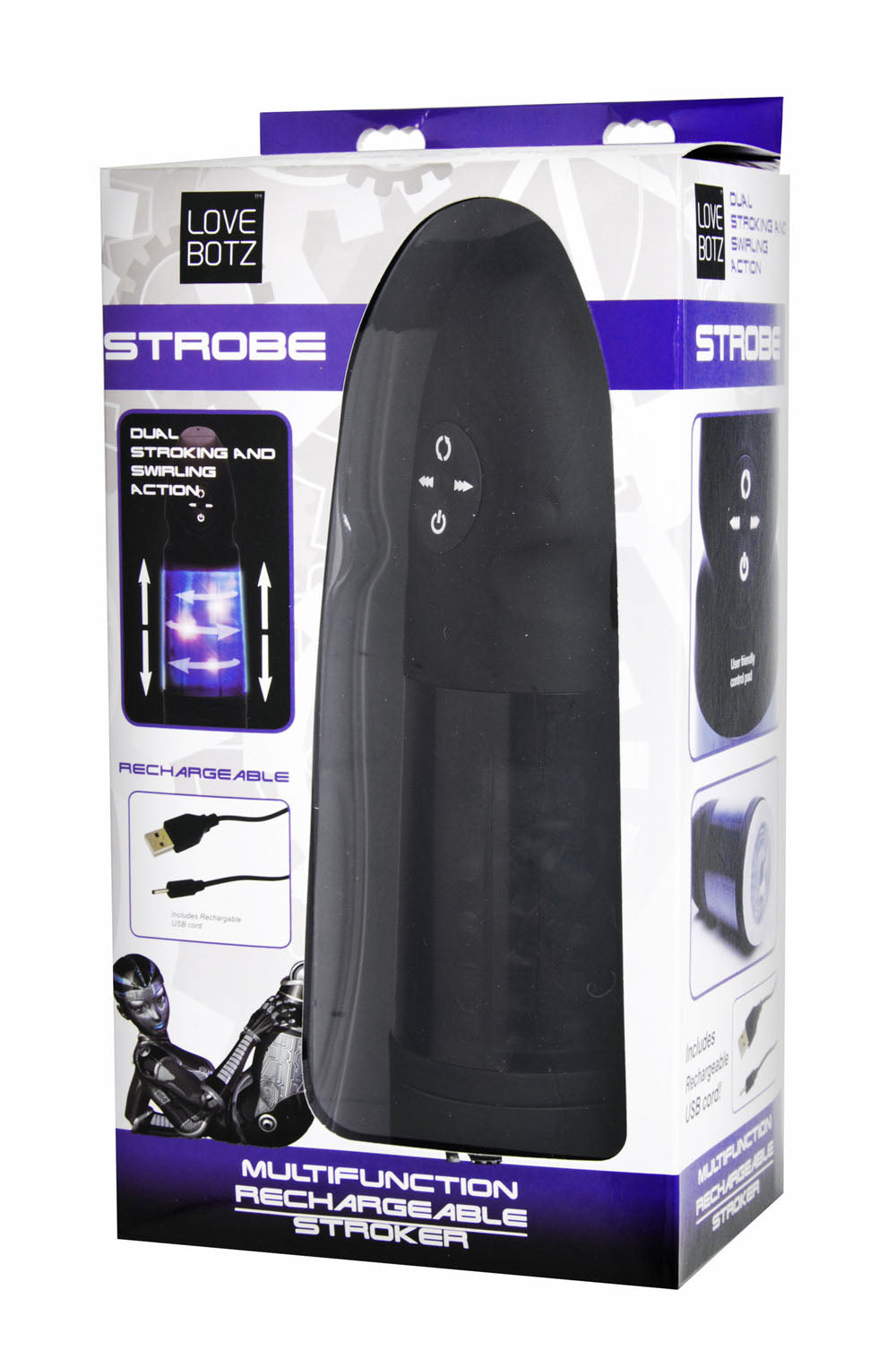 Love Botz Multifunction Rechargeable Male Stroking Masturbator Strokers - Auto