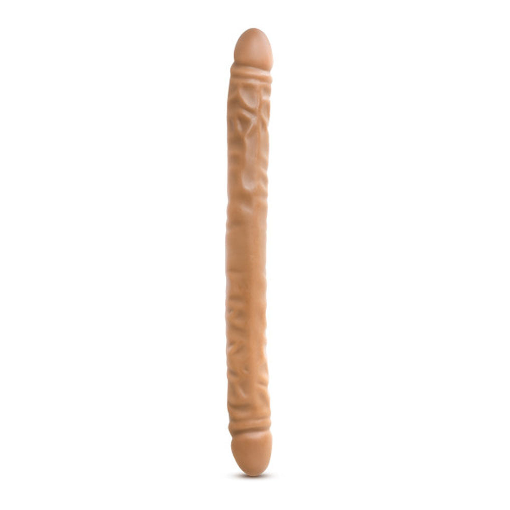 Dr. Skin 18 Inch Mocha Double Dildo Large Double Penetrator Double Dongs