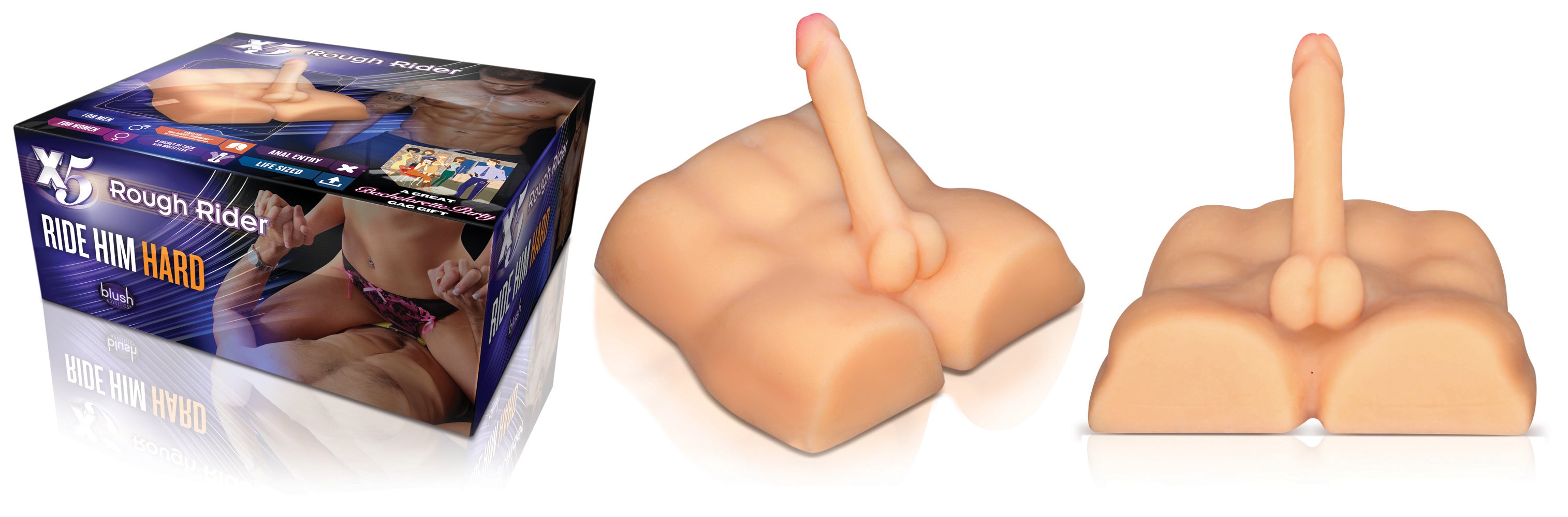 X5 Men Rough Rider (Beige) – Realistic Dual Density Masturbator Dildos & Dongs