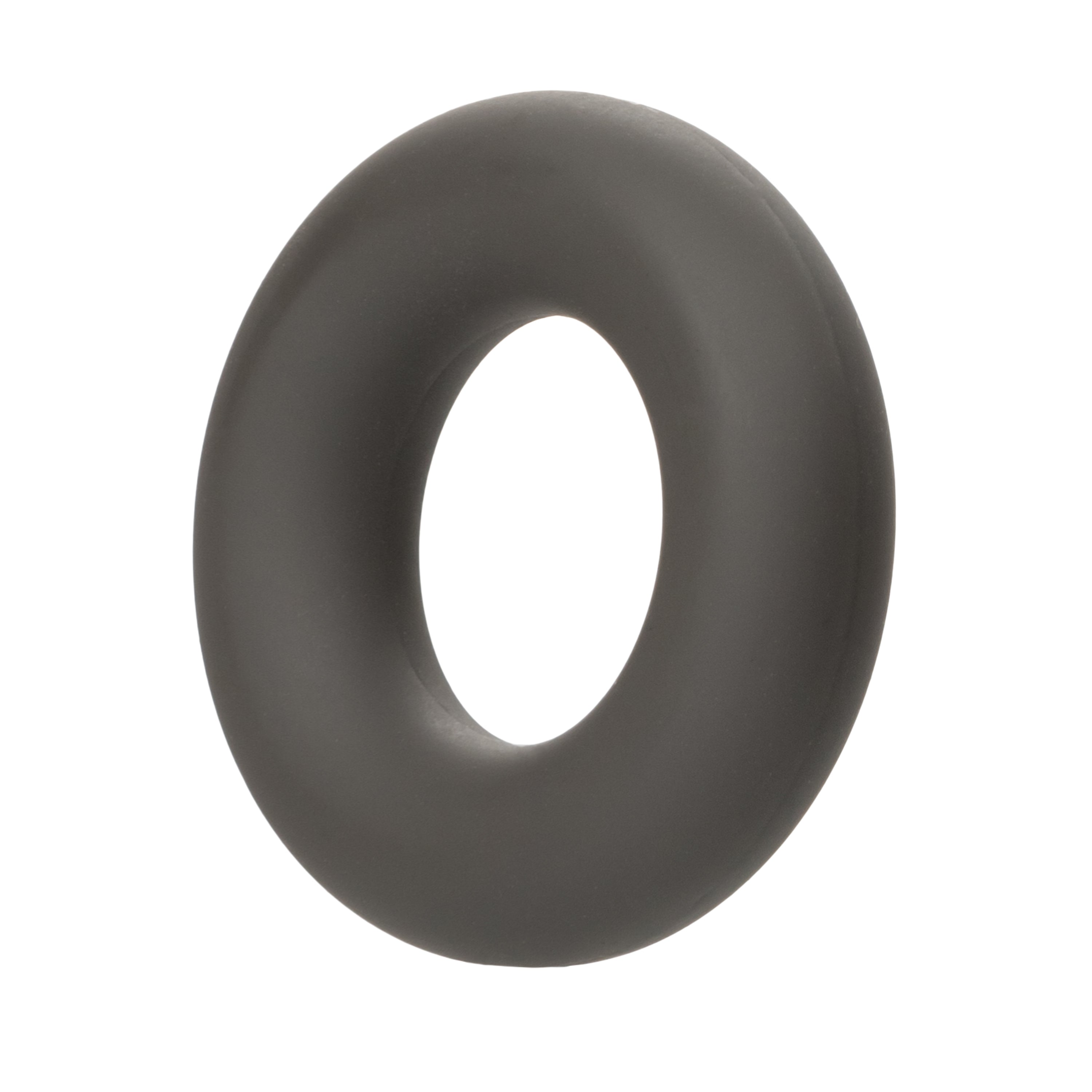 Alpha Liquid Silicone Prolong Set of 2 Stretchy Comfortable Rings in Black, Small 0.75” and Large 1” Diameter COCK RING Set