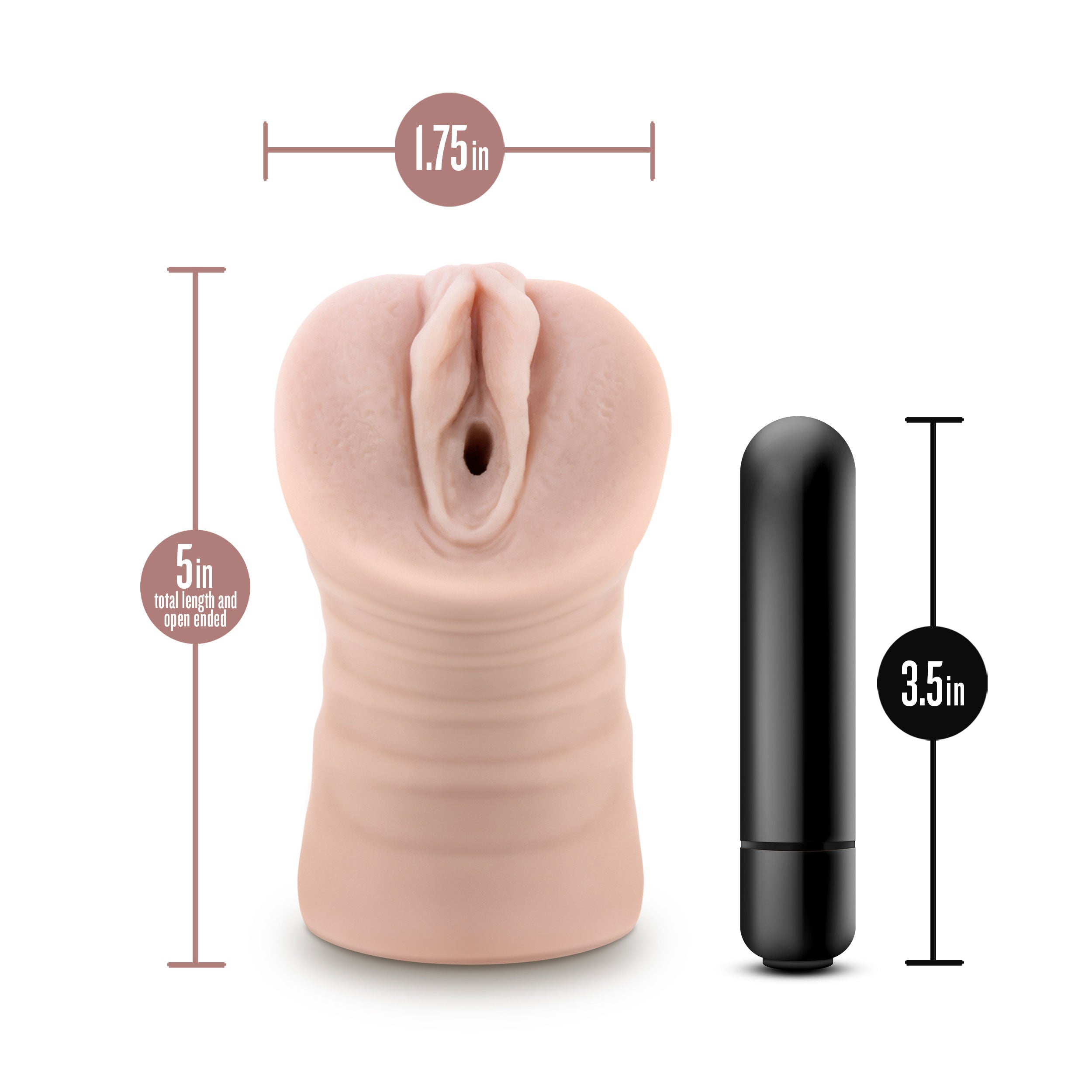 Enlust Ayumi Beige Vibrating Male Stroker with Ultra-Soft Feel Strokers - Auto