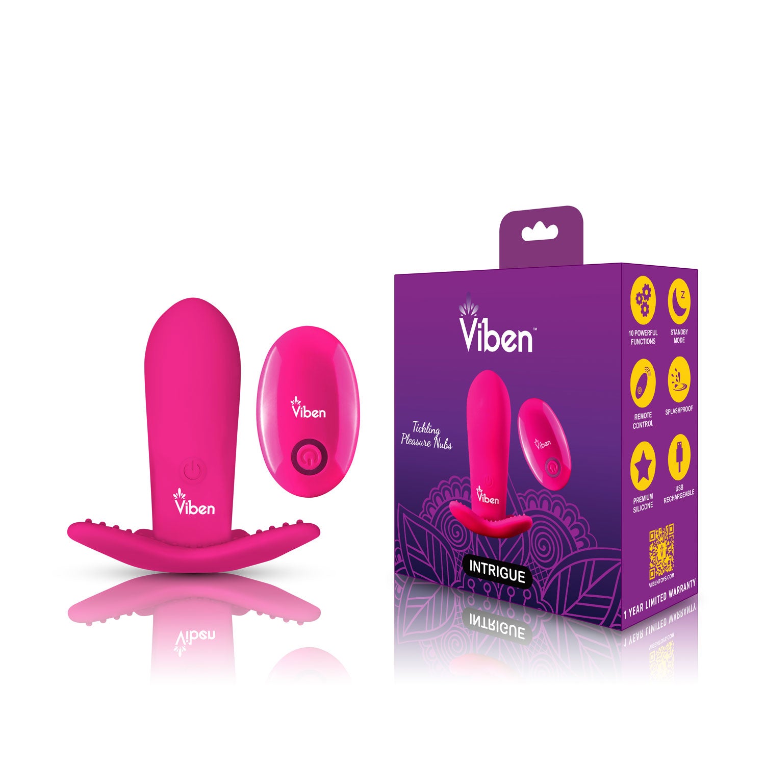Intrigue Strapless Insertable Butterfly Panty Vibrator Pink Panty Vibrators