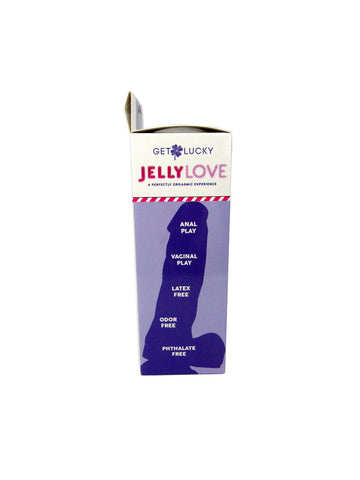 Get Lucky 7 Inch Purple Jelly Dildo with Suction Base > Dildos > Realistic Dildos