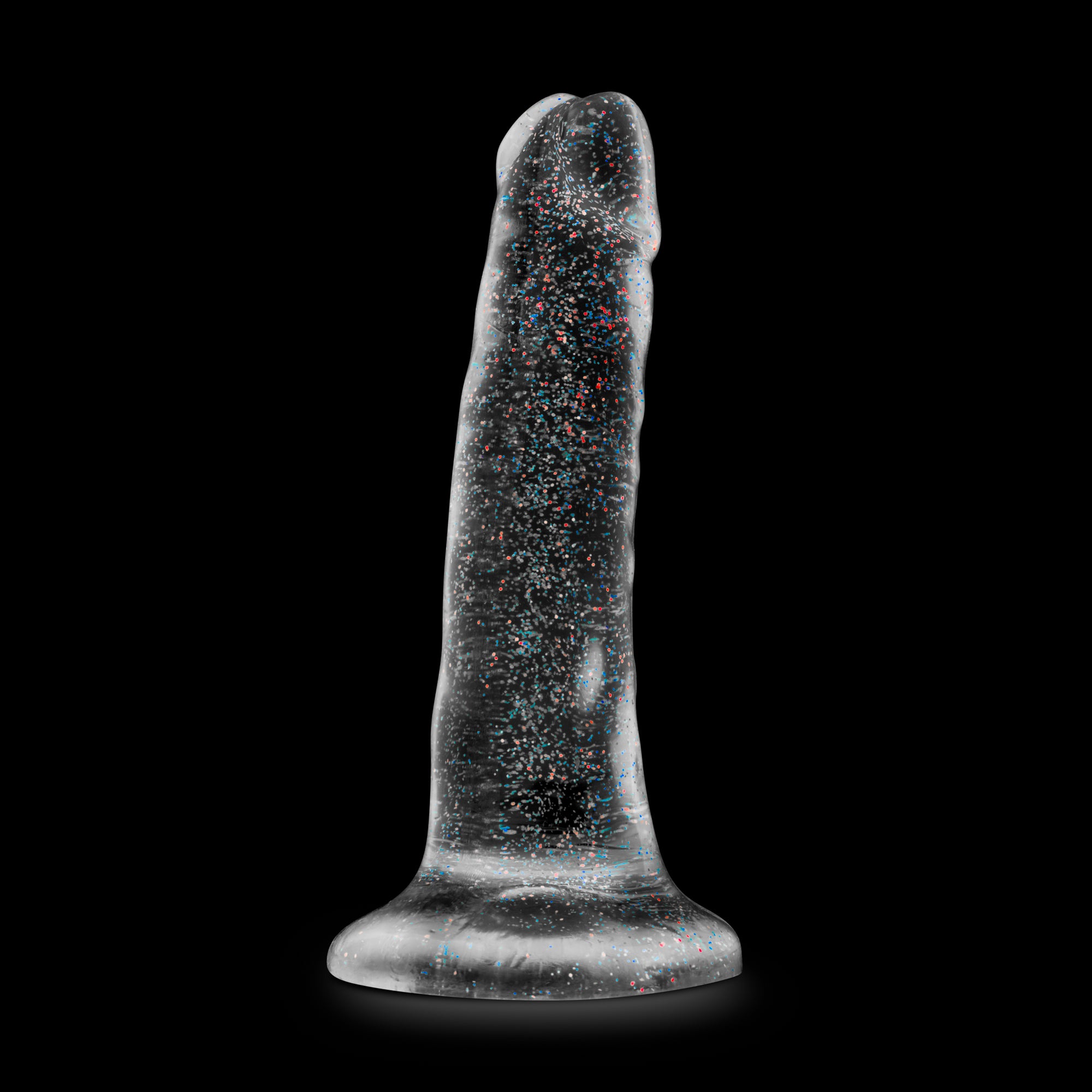 Naturally Yours Glitter Dong Clear 5.5 Inch Dildo > Dildos > Slim Dildos