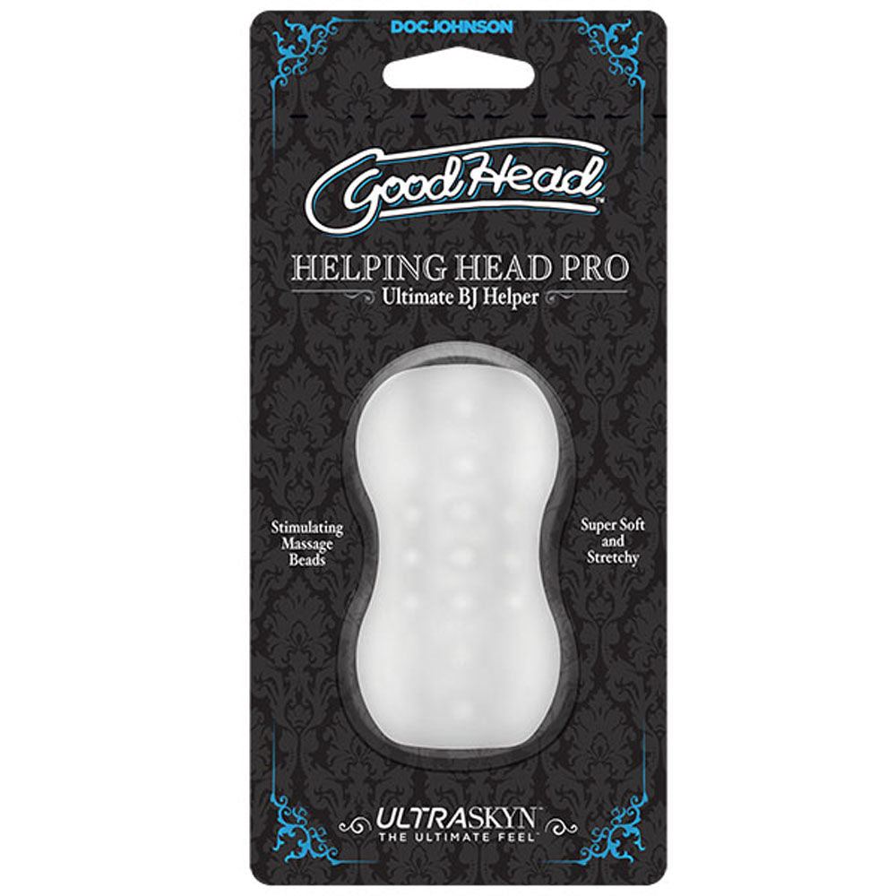 Goodhead Helping Head Pro – Clear Stretchy Handheld Stroker Clear > Sex Toys For Men > Masturbators > Manual