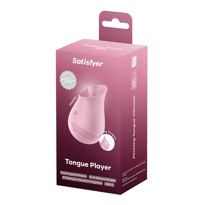 Satisfyer Tongue Player – USB Rechargeable Flicking Silicone Oral Stimulator > Sex Toys For Ladies > Clitoral Vibrators and Stimulators