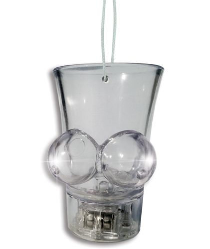 Light Up Boobie Shot Glass Party Favor for Adult Celebrations Clear Bachelor & Bachelorette Items