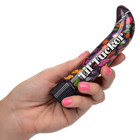 Naughty Bits Lil' Fucker Mini G-Spot Vibrator 4.25 Inch Waterproof with Floral Design BULLETS