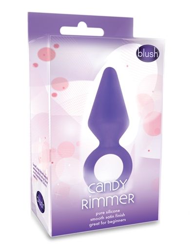 Candy Rimmer Indigo Silicone Anal Plug for Safe Gentle Play Purple Butt Plugs