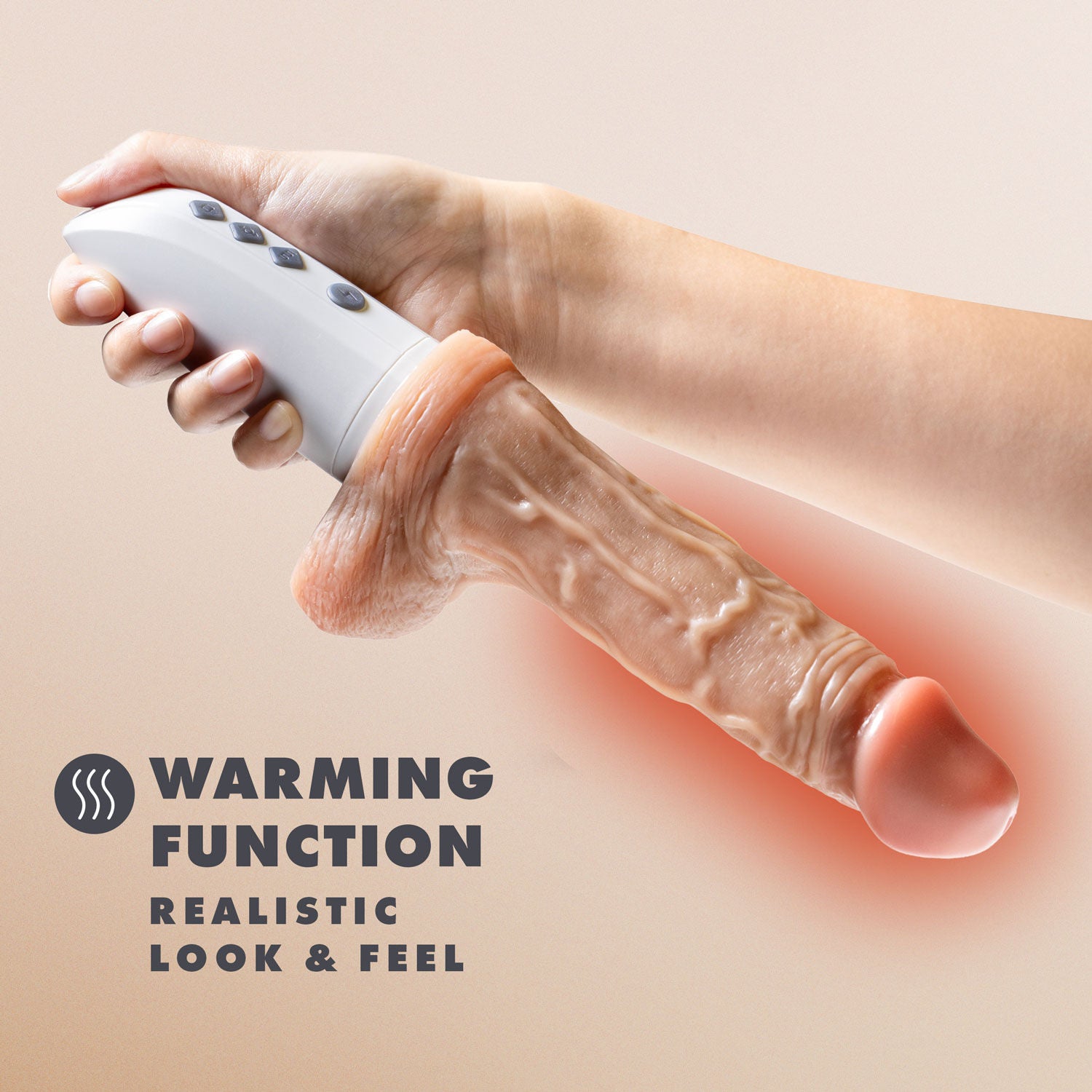Dr. Skin Dr. Hammer Beige – Wireless Remote Control Dildo DONGS Vibrating