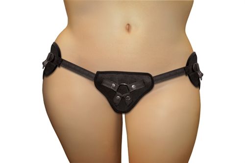 Beginners Plus Size Black Strap-On Harness with Adjustable Straps Black Harnesses & Strap-Ons