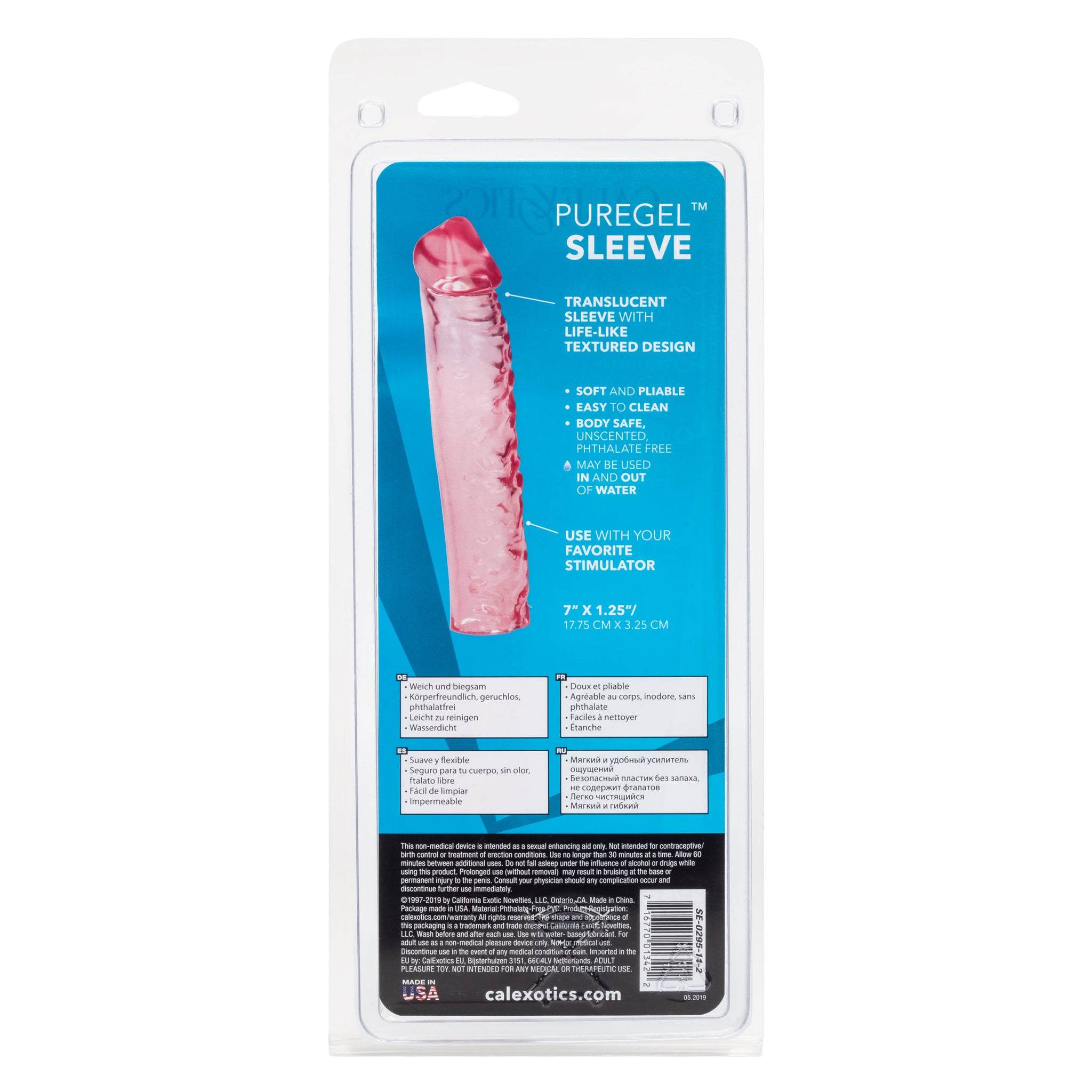 Puregel Pink Enhancing Sleeve > Sex Toys For Men > Penis Sleeves