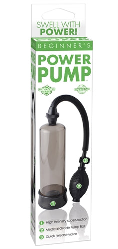Beginner's Power Pump Smoke Penis Pump - 7.5" x 2.1" Insertable Black > Pumps > Penis Pumps