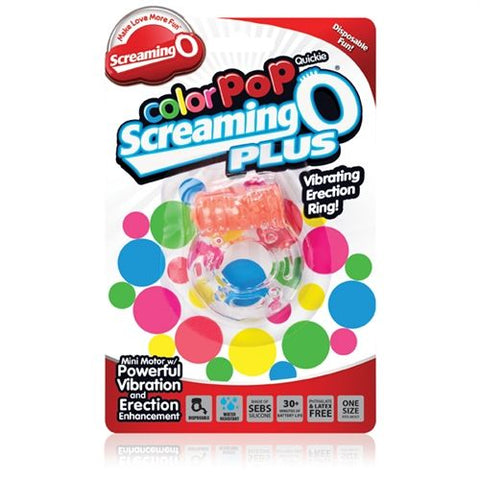Screaming O Plus Vibrating Erection Ring Blue Disposable Cock Rings Vibrating