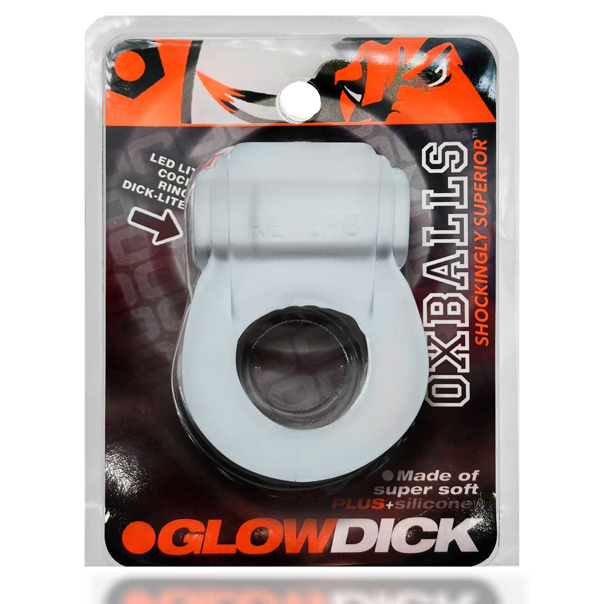 Glowdick Blue Ice LED Cockring Made from Soft Silicone > Cock Ring > Vibrating